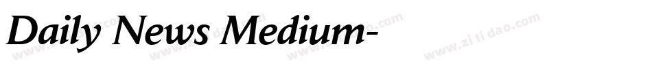 Daily News Medium字体转换